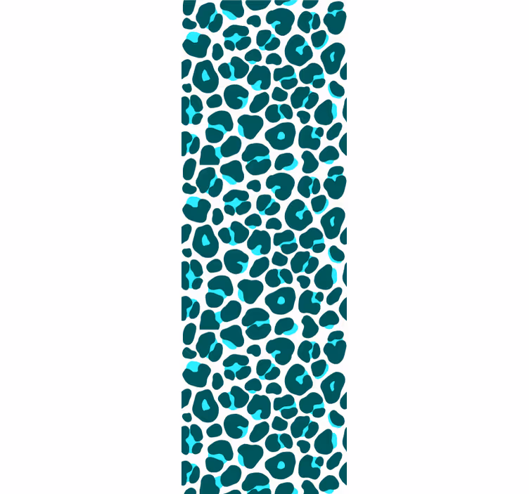 Tenda a rullo camera ragazzi motivo leopardato neon blu e nero - TenStickers