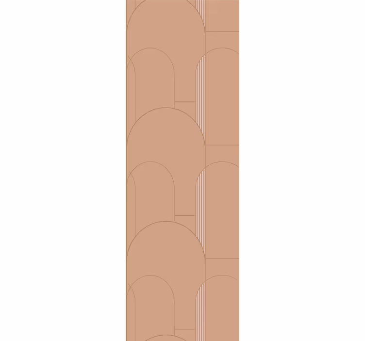 Tenda a rullo moderna motivi ad arco beige - TenStickers