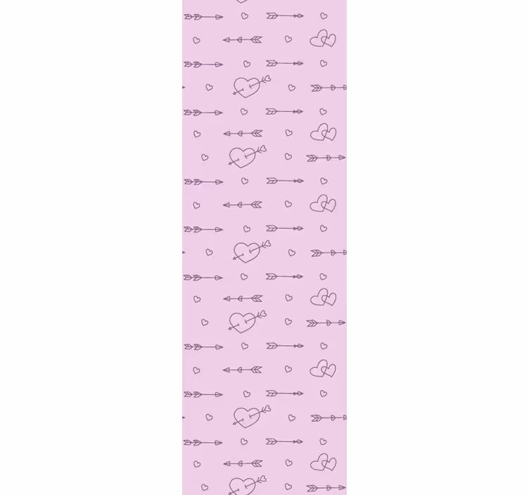 Tenda a rullo moderna cuori silhouette decorativi - TenStickers