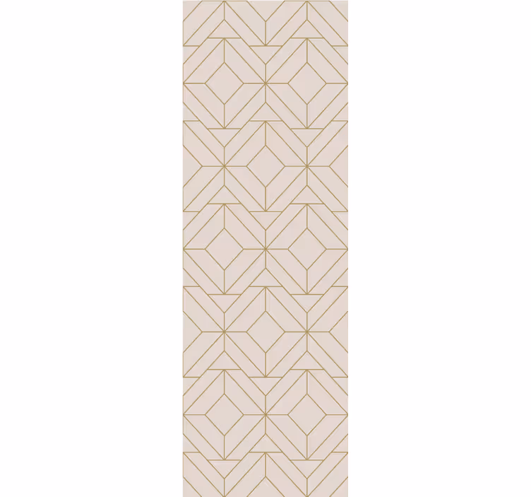 Tenda a rullo moderna con motivo geometrico linee dorate rustiche - TenStickers