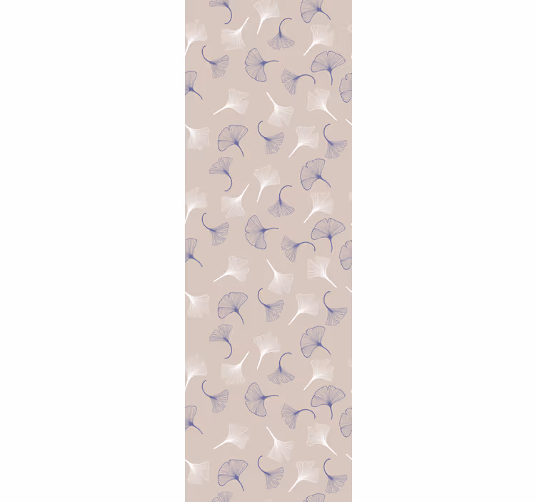 Tenda a rullo moderna crema foglie di ginkgo - TenStickers