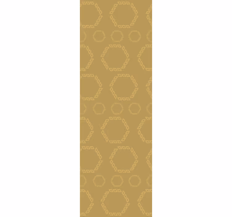 Tenda a rullo moderna motivi esagonali oro - TenStickers