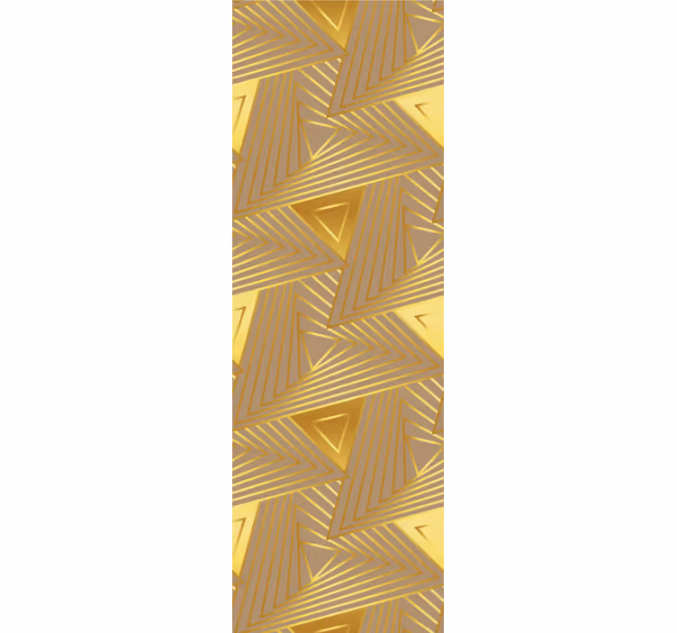 Tenda a rullo moderna con motivo geometrico dorato - TenStickers