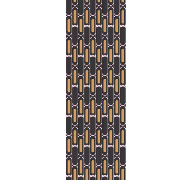 Tenda a rullo moderna motivo geometrico rosa e marrone - TenStickers