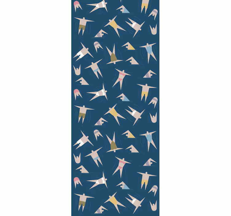 Tenda a rullo moderna motivo figure in acqua - TenStickers