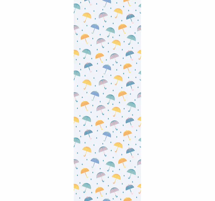 Tenda a rullo moderna sfondo fumetto ombrelli colorati - TenStickers
