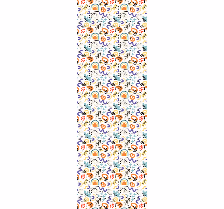 Tenda a rullo moderna motivo astratto organico piatto - TenStickers