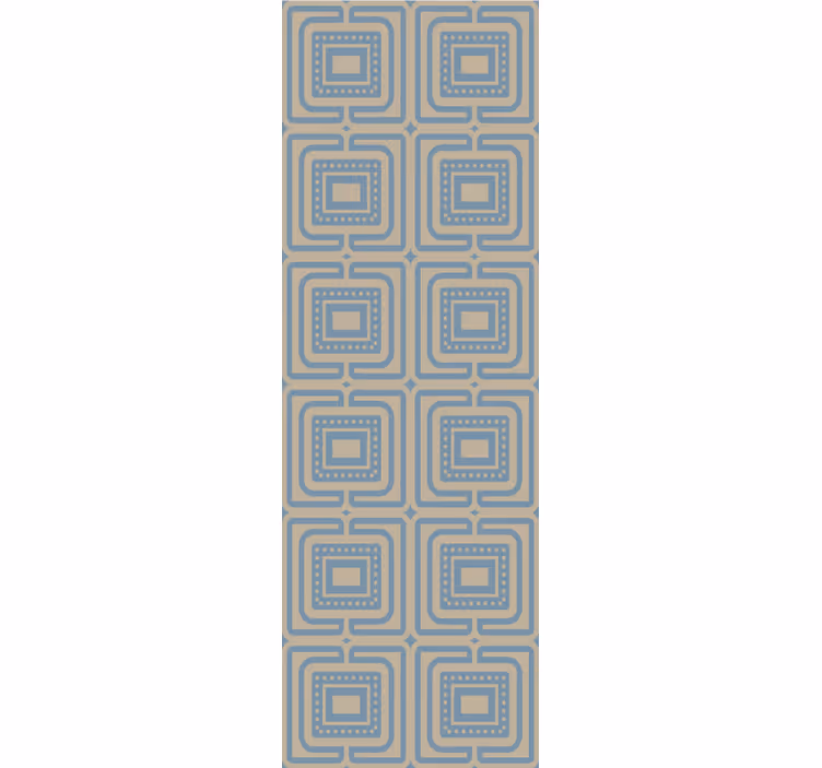 Tenda a rullo moderna texture a quadrati blu e bronzo - TenStickers