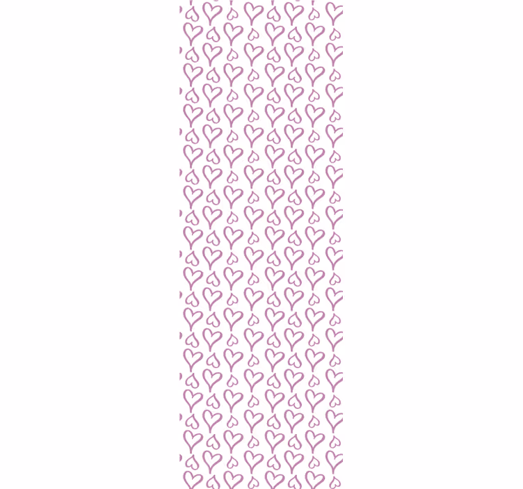 Tenda a rullo moderna icone cuore rosa illustrate - TenStickers