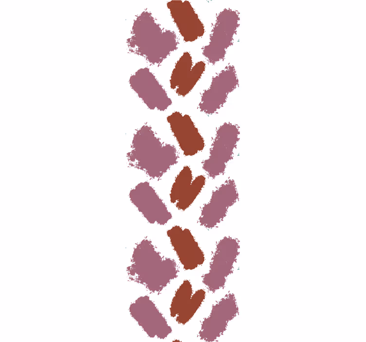 Tenda a rullo moderna macchie di vernice rosa e rossa - TenStickers