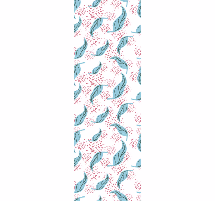 Tenda a rullo moderna macchia di pittura blu petalo - TenStickers