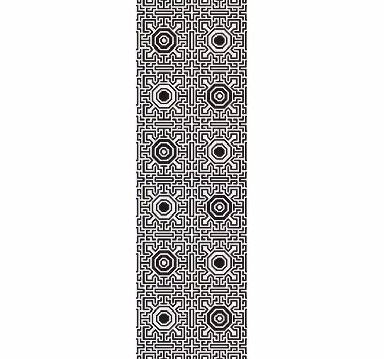 Tenda a rullo moderna ottagoni e linee - TenStickers