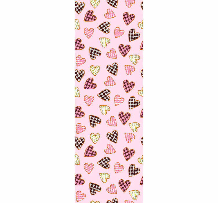 Tenda a rullo moderna biscotti a forma di cuore - TenStickers