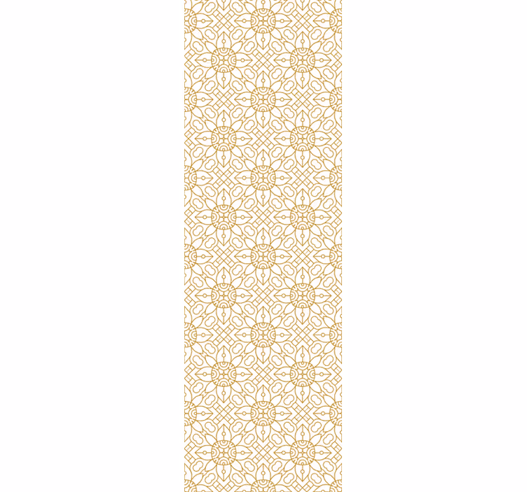 Tenda a rullo moderna con motivo floreale bianco - TenStickers