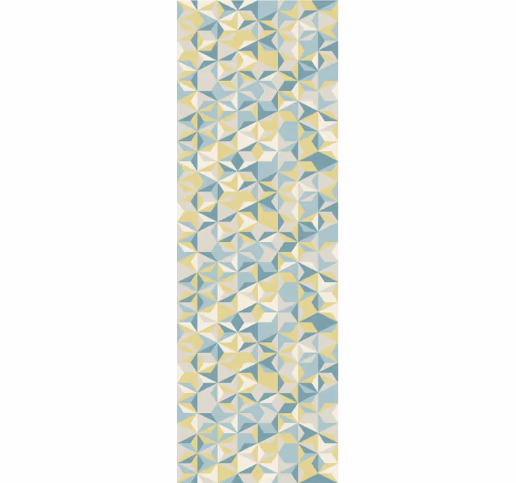 Tenda a rullo moderna geometrica beige blu gialla - TenStickers