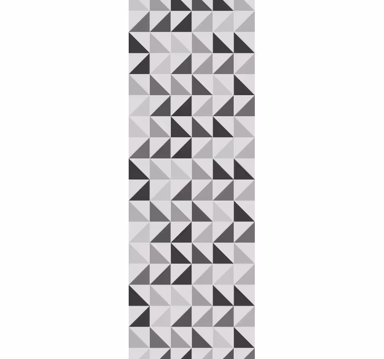 Tenda a rullo grigia triangoli geometrici - TenStickers