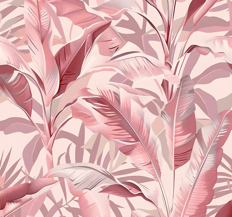 Tenda a rullo rosa foresta pluviale - TenStickers
