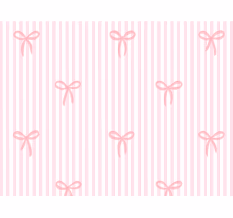 Tenda a rullo rosa righe e fiocchi - TenStickers