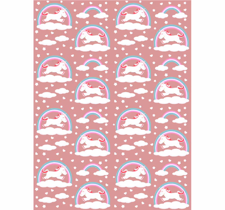 Tenda a rullo rosa tema unicorno magico - TenStickers
