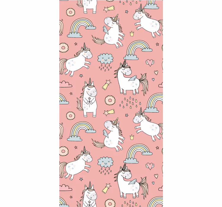 Tenda a rullo rosa deliziosa unicorno magico - TenStickers
