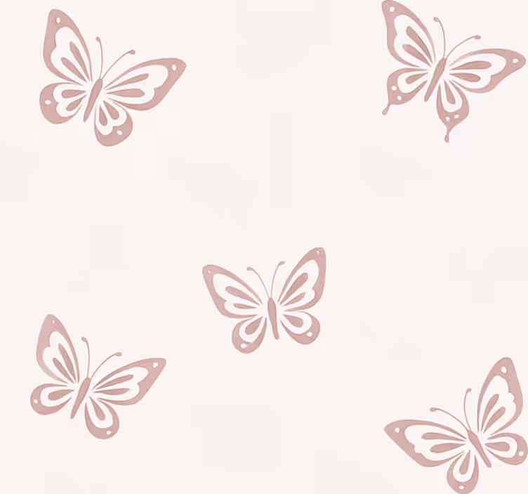 Tenda a rullo rosa farfalla fluttuante fantasiosa - TenStickers