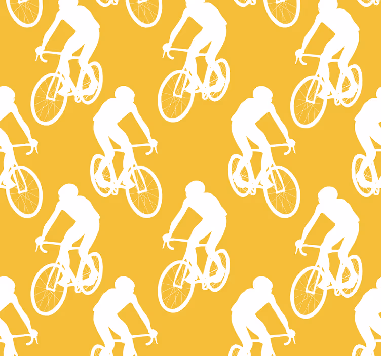 Tenda a rullo gialla per ciclisti - TenStickers