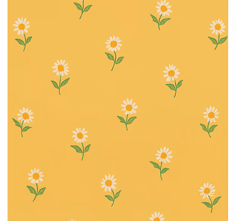 Tenda a rullo gialla design asilo margherita anni '40 - TenStickers