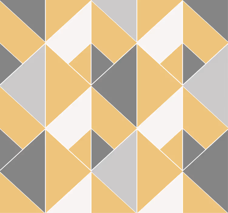Tenda a rullo gialla motivo giallo e grigio - TenStickers