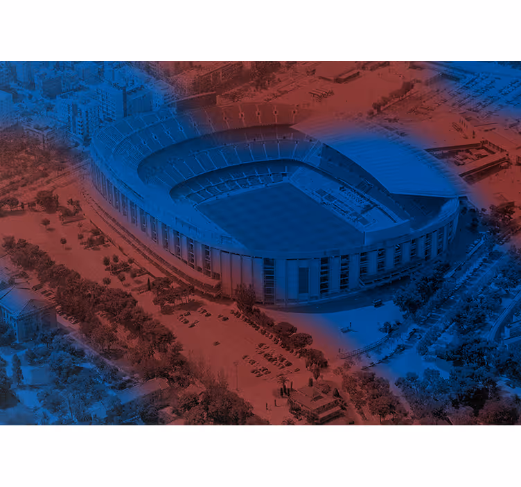 Tenda a rullo cucina fotomurale barcelona camp nou 3d - TenStickers