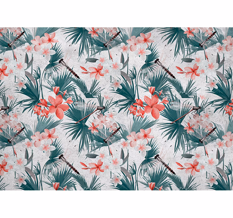 Tenda a rullo cucina piante e fiori tropicali - TenStickers