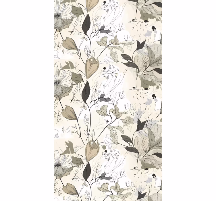 Tenda a rullo cucina fiori disegnati - TenStickers