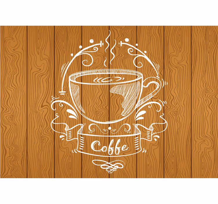 Tenda a rullo cucina pannelli in legno caffè - TenStickers