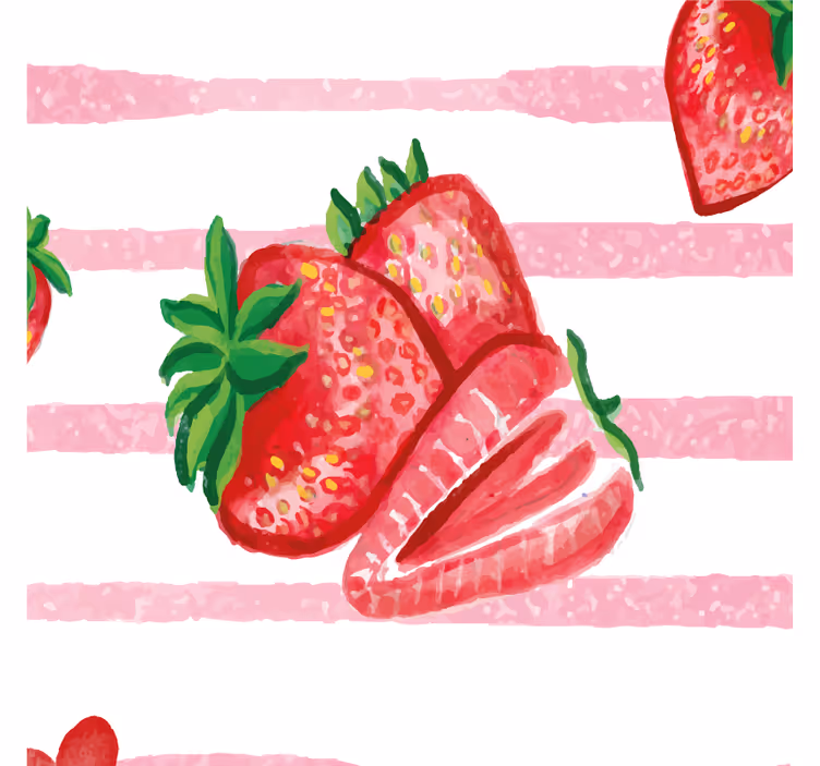 Tenda a rullo cucina fragole senza soluzione di continuità - TenStickers