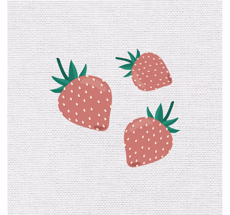 Tenda a rullo cucina motivo fragole colorate scritte a mano - TenStickers