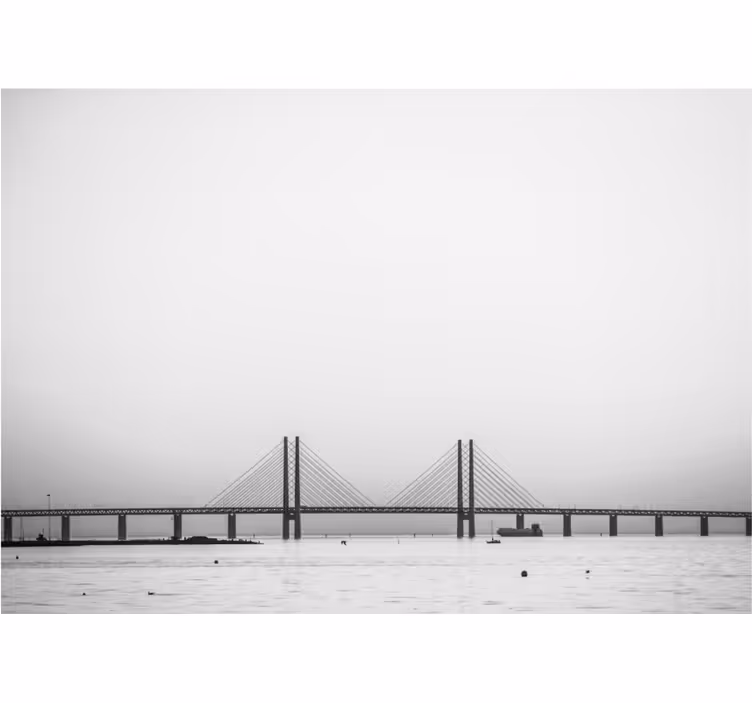 Tenda a rullo bianca ponte sottomarino oresund danimarca - TenStickers