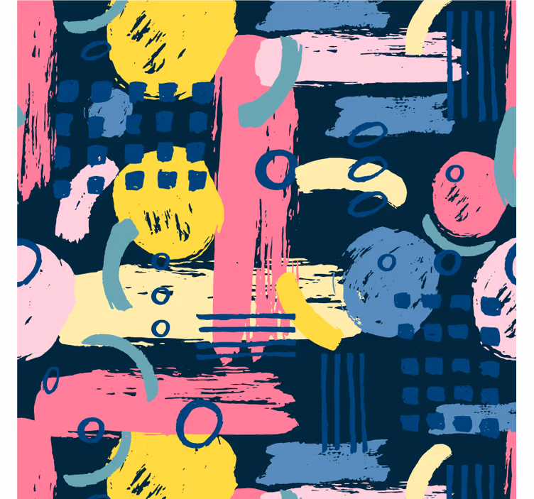 Tenda a rullo soggiorno astratta colorata - TenStickers