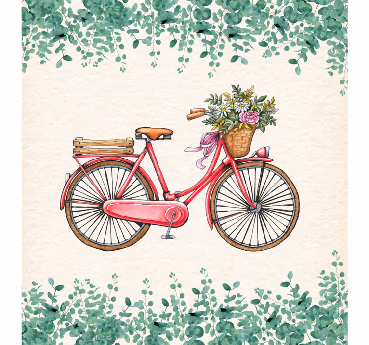 Tenda a rullo soggiorno stile rustico vintage bici - TenStickers