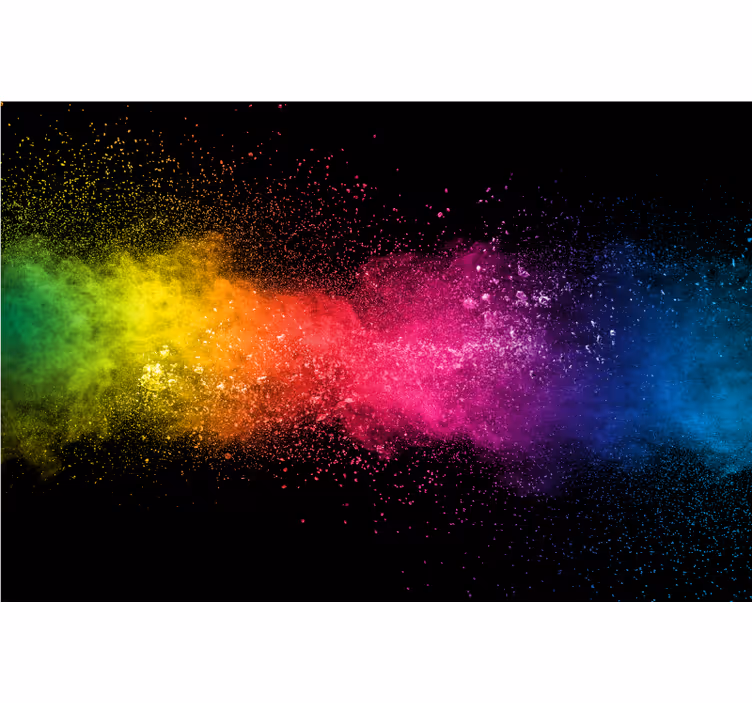 Tenda a rullo soggiorno esplosione di colori - TenStickers