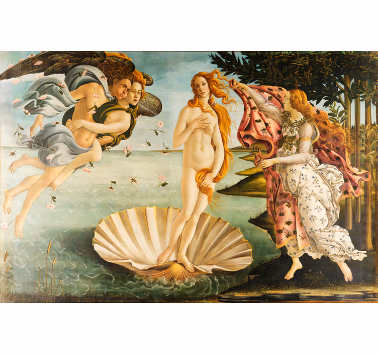 Tenda a rullo soggiorno la nascita di venere - TenStickers