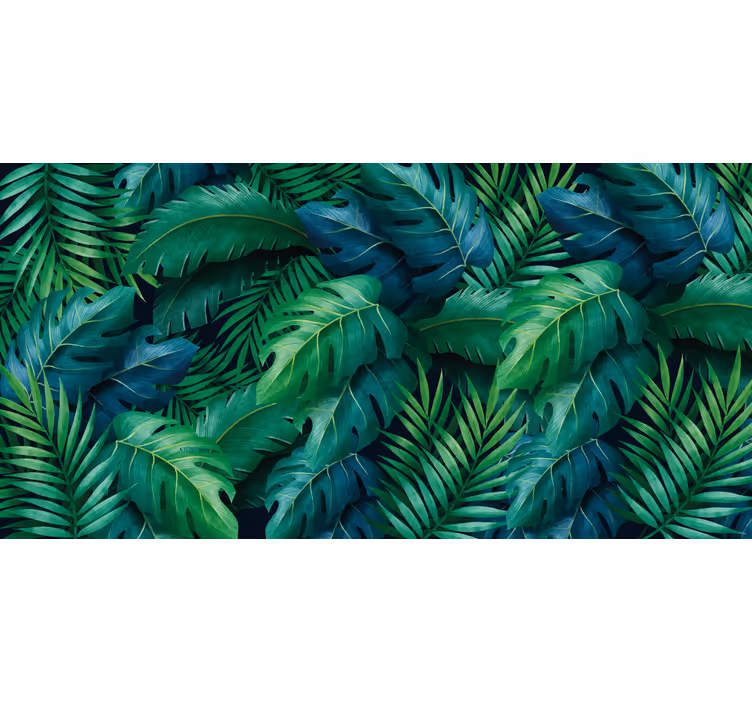 Tenda a rullo soggiorno fogliame elegante tropicale - TenStickers