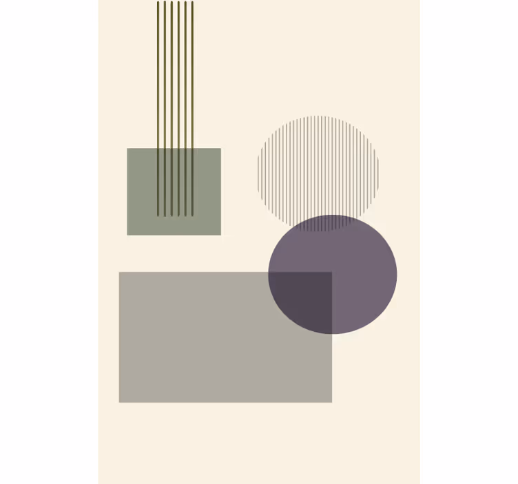 Tenda a rullo soggiorno forme geometriche morbide - TenStickers