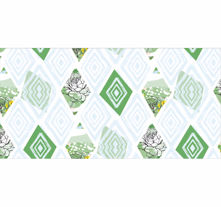 Tenda a rullo soggiorno fiori primaverili astratti - TenStickers