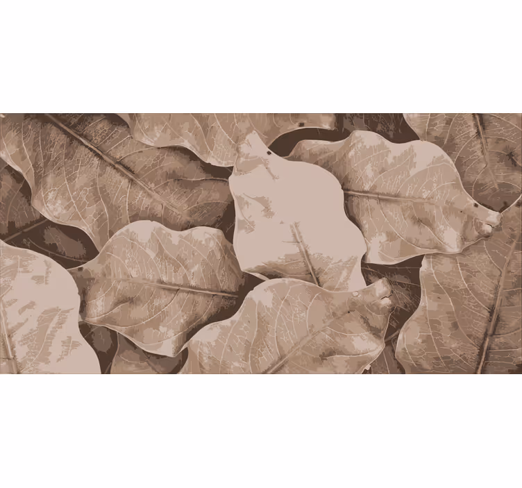 Tenda a rullo soggiorno foglie secche beige - TenStickers