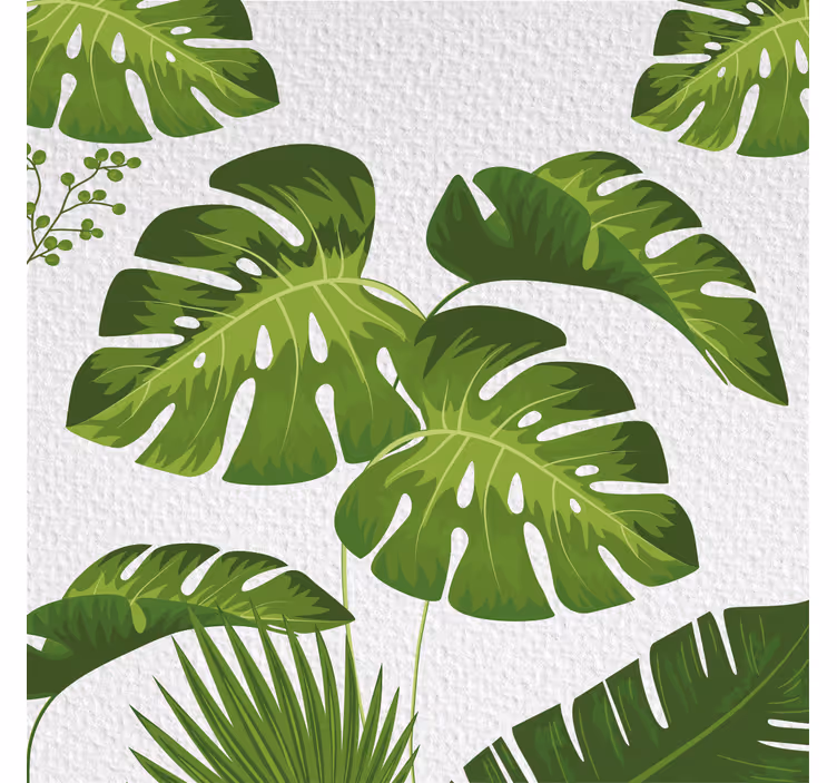 Tenda a rullo soggiorno foglia di monstera - TenStickers