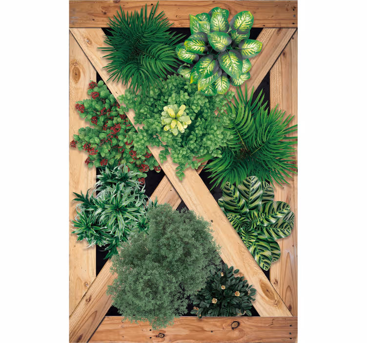 Tenda a rullo soggiorno giardino rustico - TenStickers