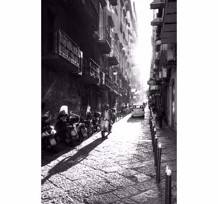 Tenda a rullo soggiorno napoli vintage - TenStickers