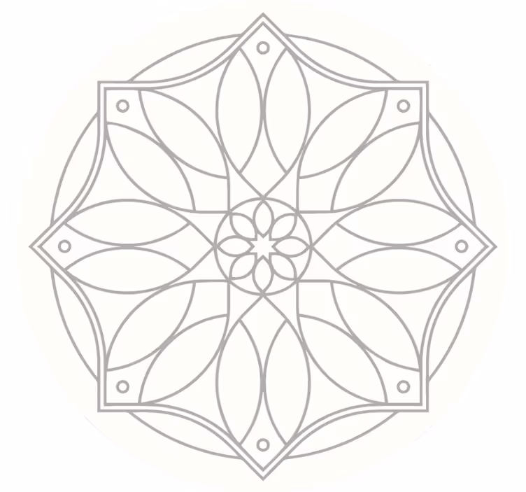 Tenda a rullo bianca design mandala - TenStickers