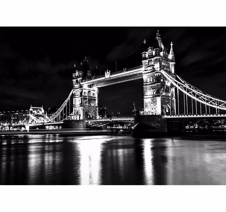 Tenda a rullo nera notte di london bridge - TenStickers
