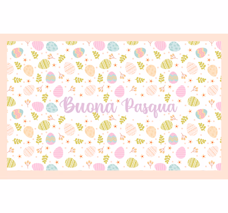 Tenda a rullo gialla buona pasqua italiana - TenStickers