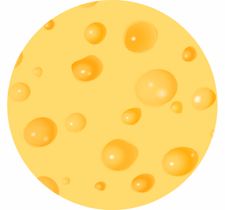 Tenda a rullo gialla formaggio svizzero - TenStickers